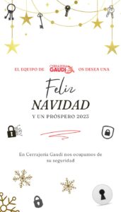 Cerrajería Gaudí os desea unas Felices Fiestas Navideñas